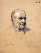 Herrenporträt, Dreiviertelprofil nach rechts