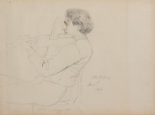 Otto Lessing mit Geige