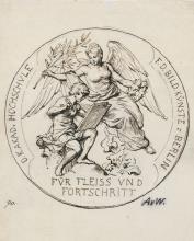 Medaillenentwurf „FÜR FLEISS UND FORTSCHRITT“ an der Akademischen Hochschule für die Bildenden Künste zu Berlin