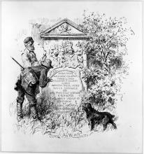 Schlusslied. Grabstein des Franciscus Werner Kirchhofer und der Maria Ursula de Schönauer, Illustration zu <cite>Der Trompeter von Säckingen</cite> von Joseph Victor von Scheffel