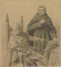 Luther und Cajetan (Kompositionsskizze)
