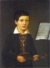Porträt Anton von Werner mit Geige
