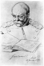 Bismarck im <cite>Gaudeamus</cite> lesend