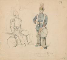 Entwurf zu dem Tafelwerk <cite>Das Königlich Preußische Heer in seiner gegenwärtigen Uniformi[e]rung</cite>, hg. von F. W. Hammer, Berlin 1861-1865