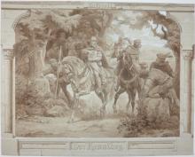 Biterolf. Der Rennstieg, Illustration zu <cite>Frau Aventiure</cite> von Joseph Victor von Scheffel