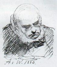 Adolf Menzel im Senat der Akademie
