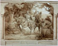 Biterolf. Der Rennstieg, Illustration zu <cite>Frau Aventiure</cite> von Joseph Victor von Scheffel