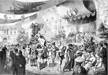 Der Festzug des Vereins Berliner Künstler am 3. März 1883