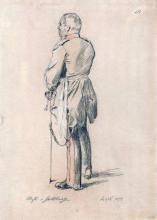 Eine Rückenfigur im Verlorenen Profil zu Oberst von Gottberg