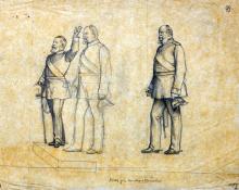 Drei Figuren zu Kaiser Wilhelm I. und Großherzog von Baden