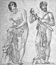 Achilles und weitere Statue (Pause)