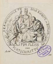 Medaillenentwurf „FÜR FLEISS UND FORTSCHRITTE“ an der Akademischen Hochschule für die Bildenden Künste zu Berlin
