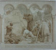 Bericht vom Meerdrachen, Illustration zu <cite>Frau Aventiure</cite> von Joseph Victor von Scheffel