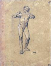 Jünglingsakt, stehend