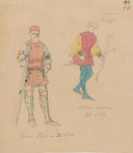 Victor Pisani und italienischer Bogenschütze aus dem 14. Jahrhundert