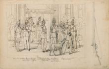 Entwurf zu dem Tafelwerk <cite>Das Königlich Preußische Heer in seiner gegenwärtigen Uniformi[e]rung</cite>, hg. von F. W. Hammer, Berlin 1861-1865