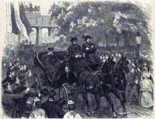 Ankunft König Wilhelms I. von Preußen am Brandenburger Tor am 15. Juli 1870