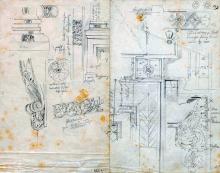 Details aus dem Weißen Saal (Säulen, Türfüllungen, Rollwerk, Parkett)