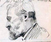 Männerkopf im Profil