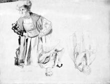 Figur zu Jakob Fugger und zwei weitere Figuren (&uuml;ber Kopf)