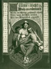 Fortuna (&bdquo;S&auml;ume nicht / Dich zu erdreisten / Wenn die Menge zaudernd schweift / Alles kann der Edle leisten, / Der den Augenblick ergreift!&ldquo;), Skizze zu einem Plafond