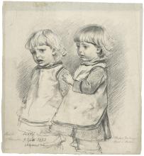 Portrait der Zwillinge Paul und Hans Anton von Werner