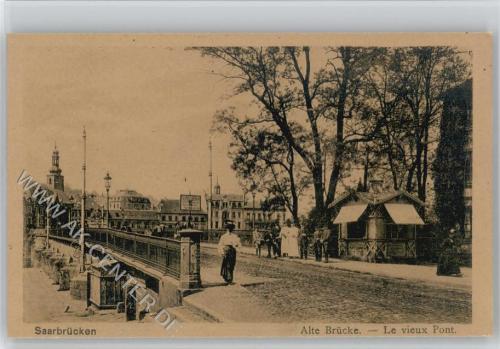 Alte Brücke in Saarbrücken vor dem Umbau 1904
