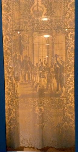 Richard Birkin: Gardine mit Darstellung der Kaiserproklamation im Spiegelsaal von Versailles 1871