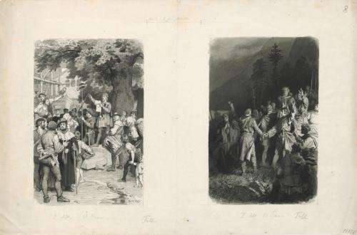 Zwei Illustrationen zu <cite>Wilhelm Tell</cite> von Friedrich Schiller